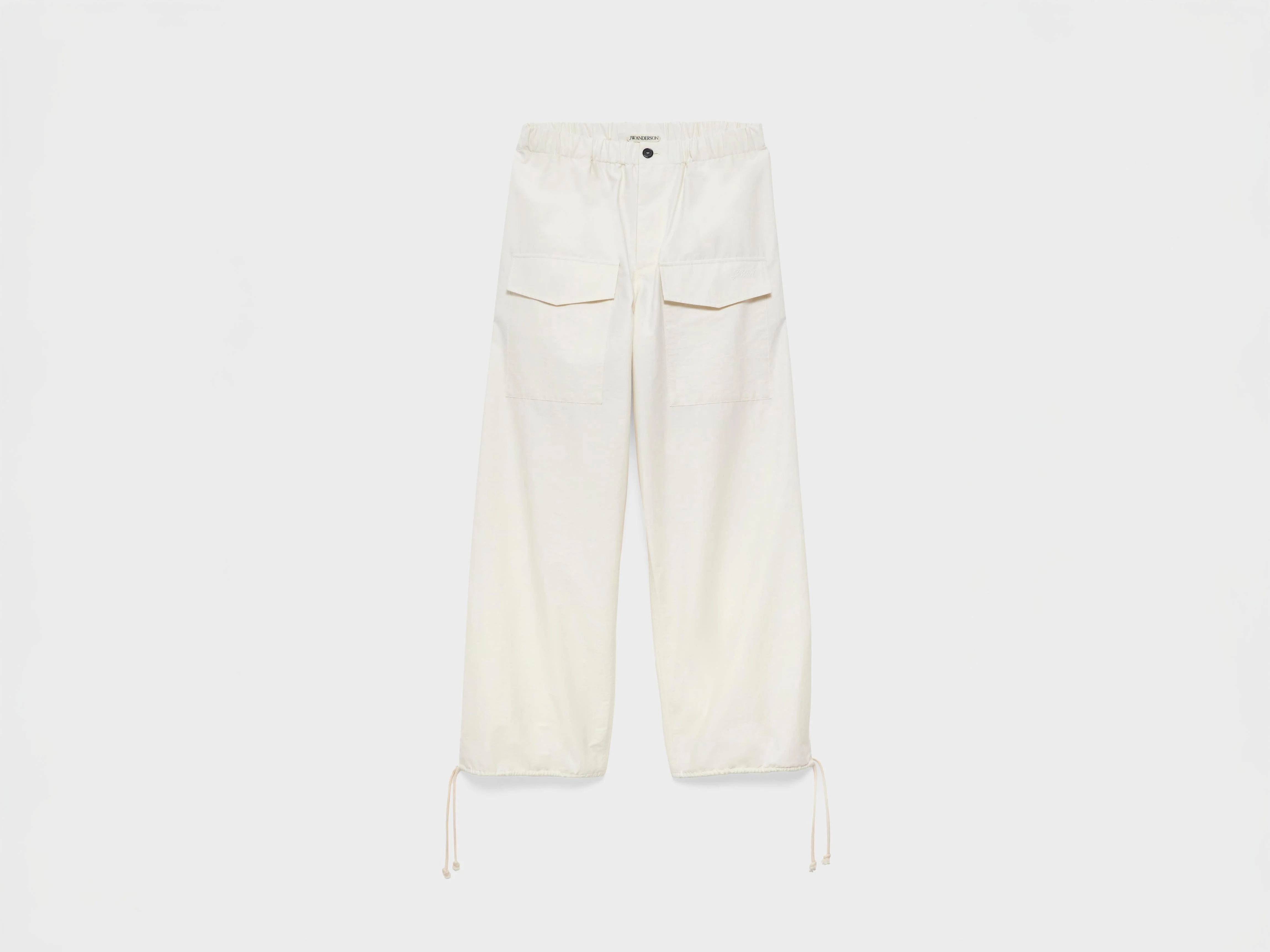 WOMENS PARACHUTE TRACK PANTS IN IVORY - 1