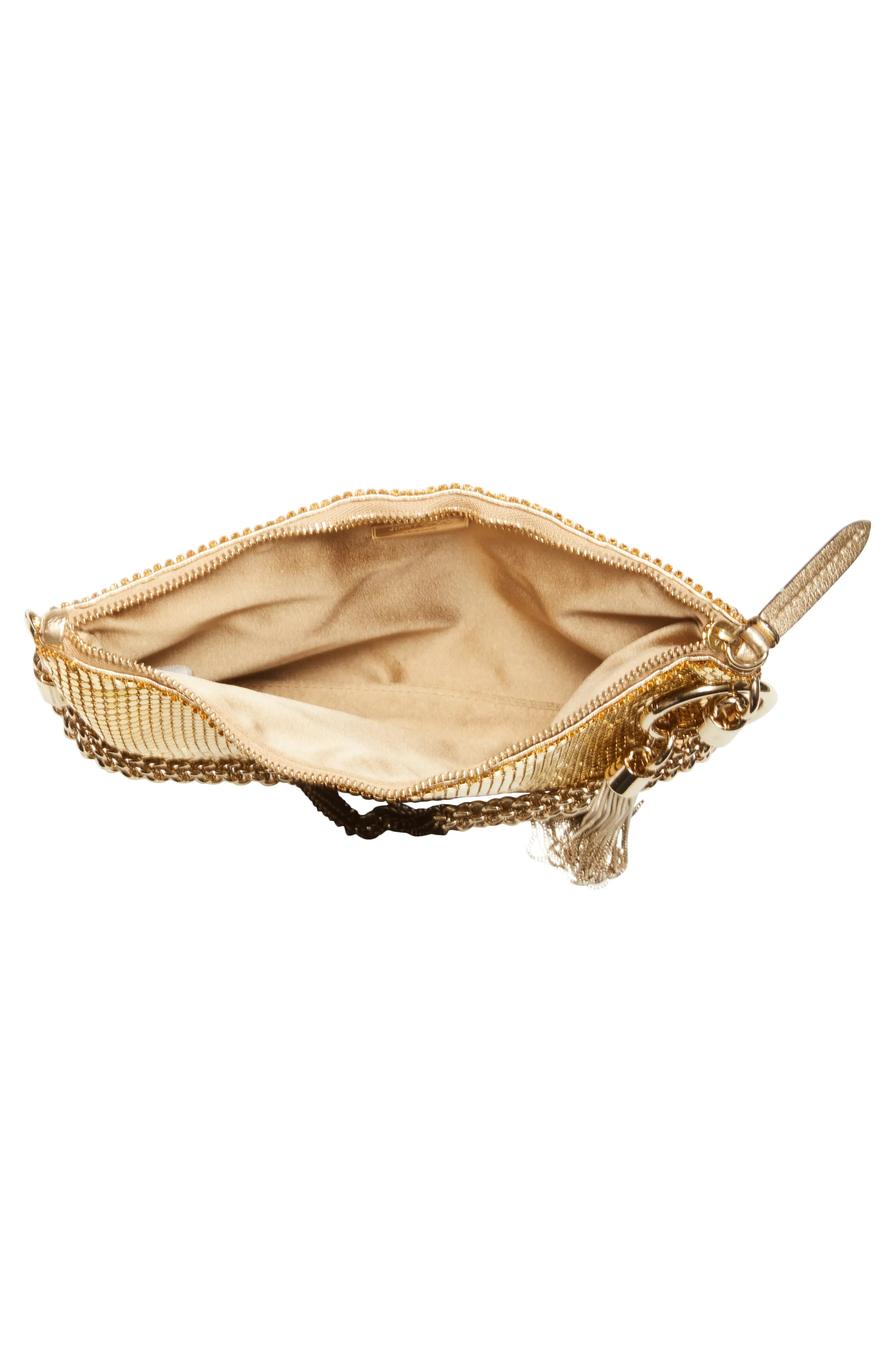 Mini Callie Metallic Mesh Clutch - 5