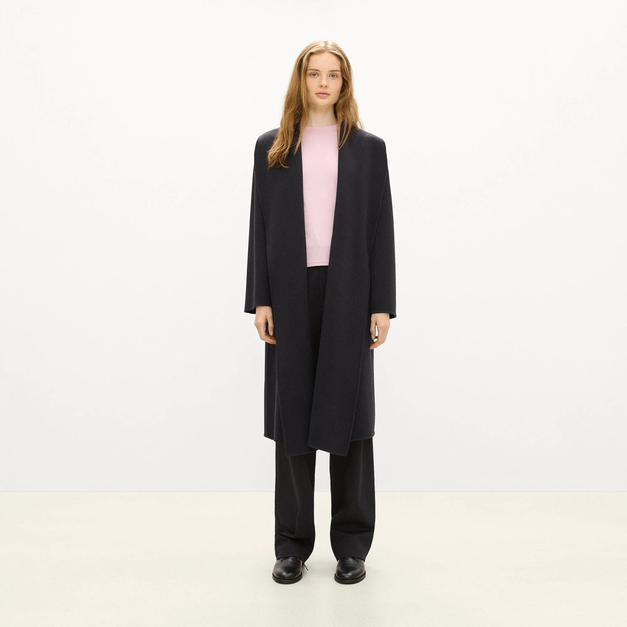 Shawl Collar Coat in Double-Face Wool-Cashmere - 1