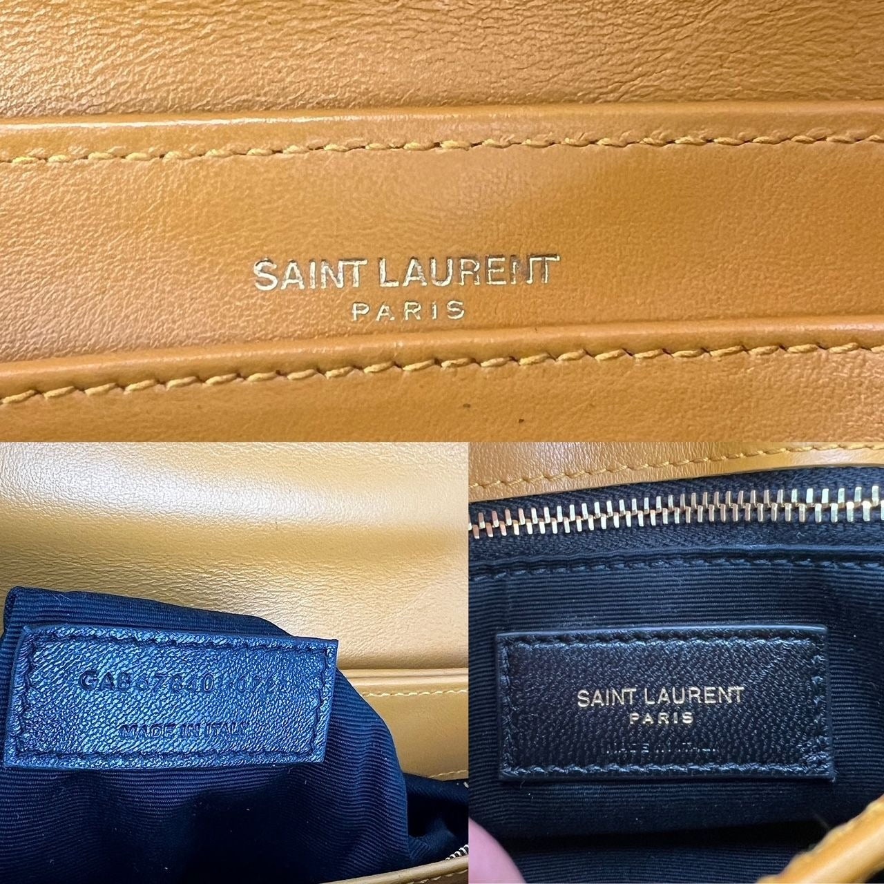 Saint Laurent Calfskin Quilted Toy Loulou Yellow Crossbody Bag - 3