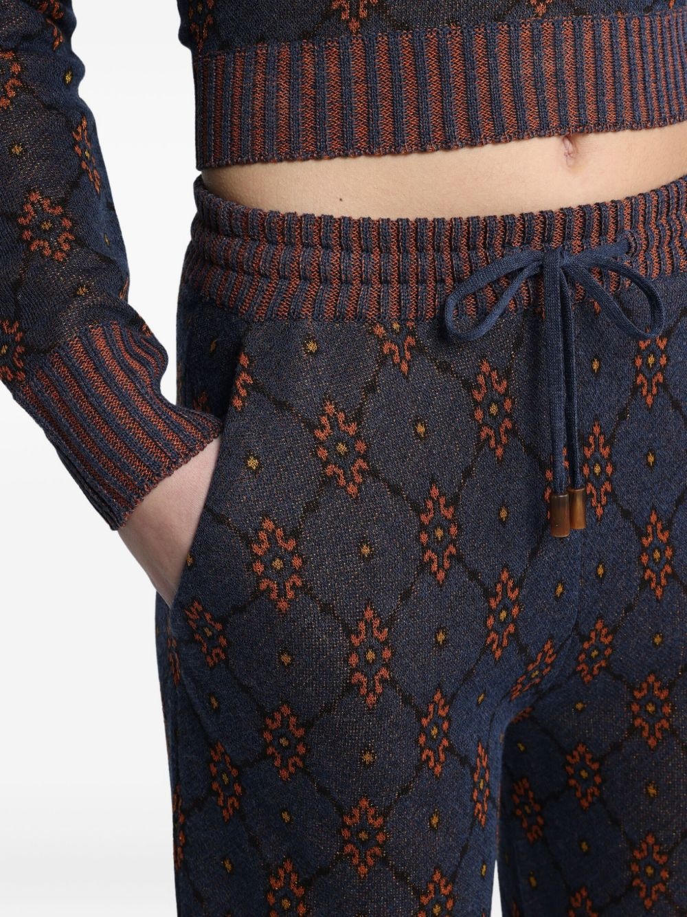 patterned knit trousers - 4