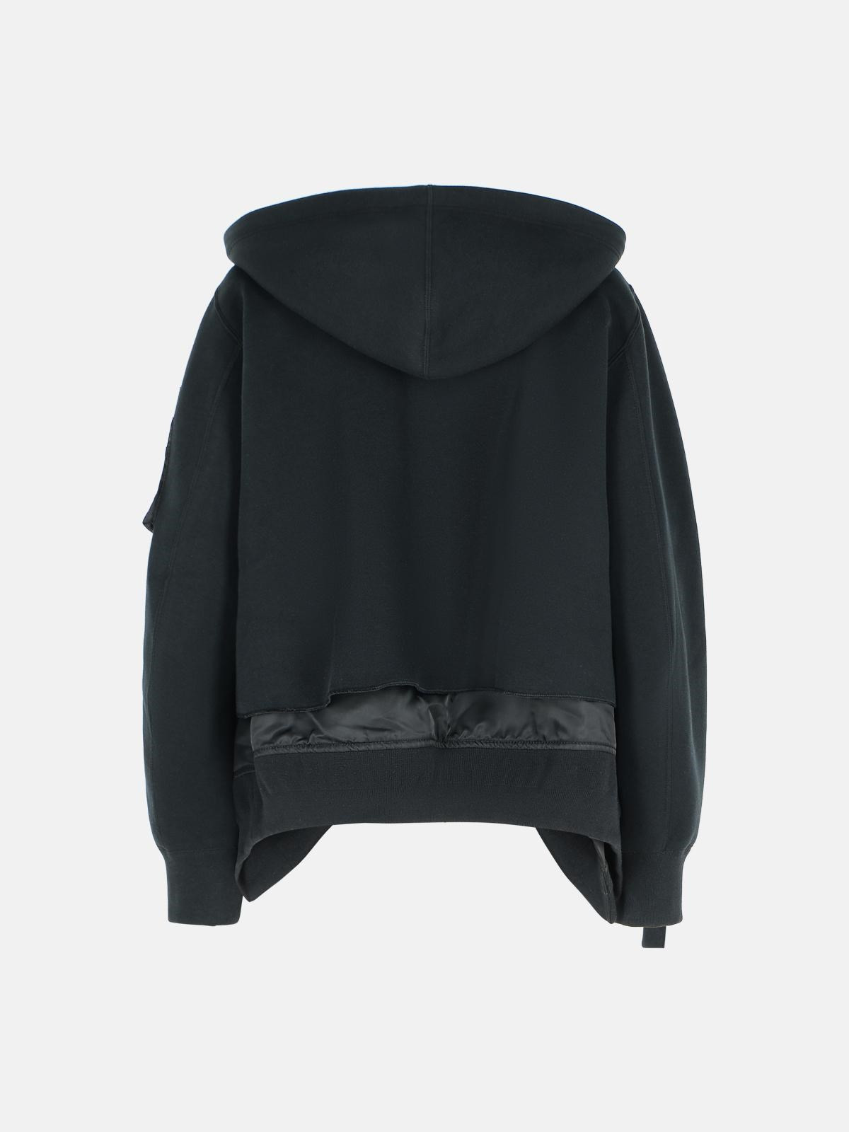 'SPONGE' BLACK COTTON BLEND SWEATSHIRT - 3