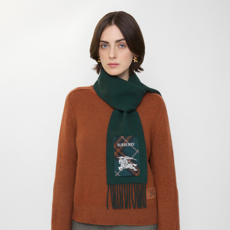 Burberry Check Label Cashmere Scarf outlook