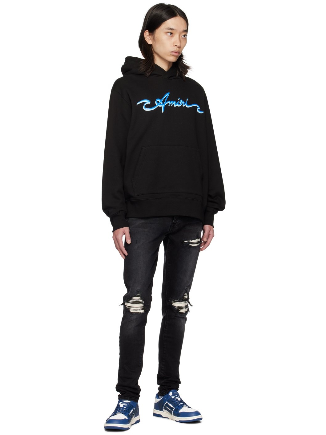 Black Printed Logo Hoodie - 4