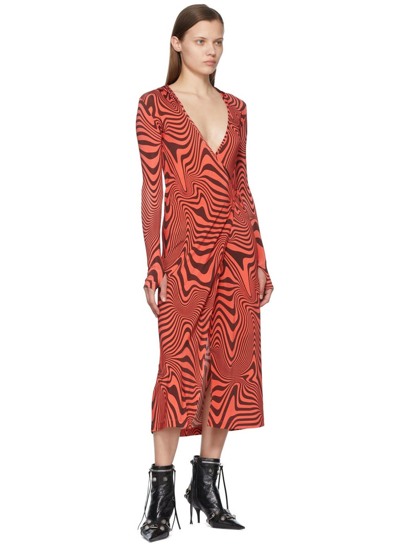 Marine Serre SSENSE Exclusive Red Viscose Robe outlook