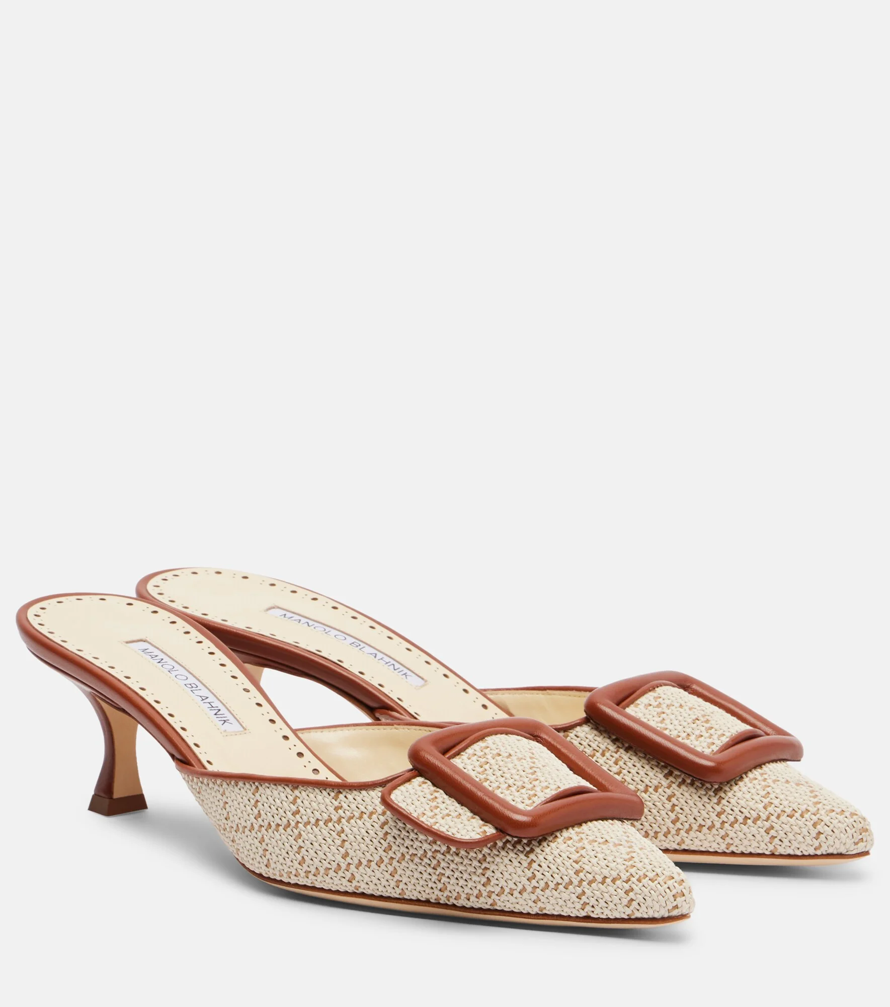 Maysale leather-trimmed mules - 1