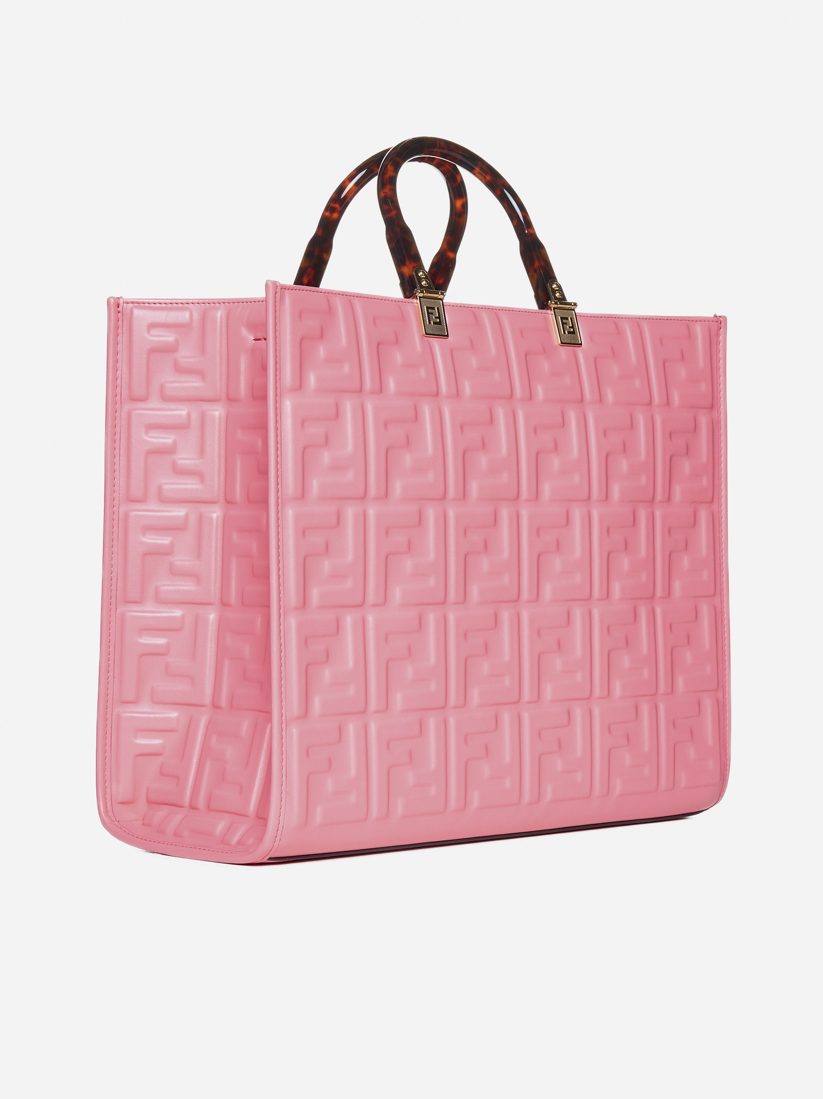 Fendi Sunshine FF leather medium tote bag - 4