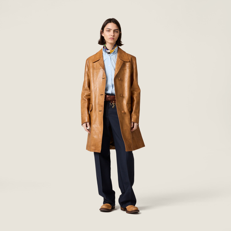 Miu Miu Leather coat outlook