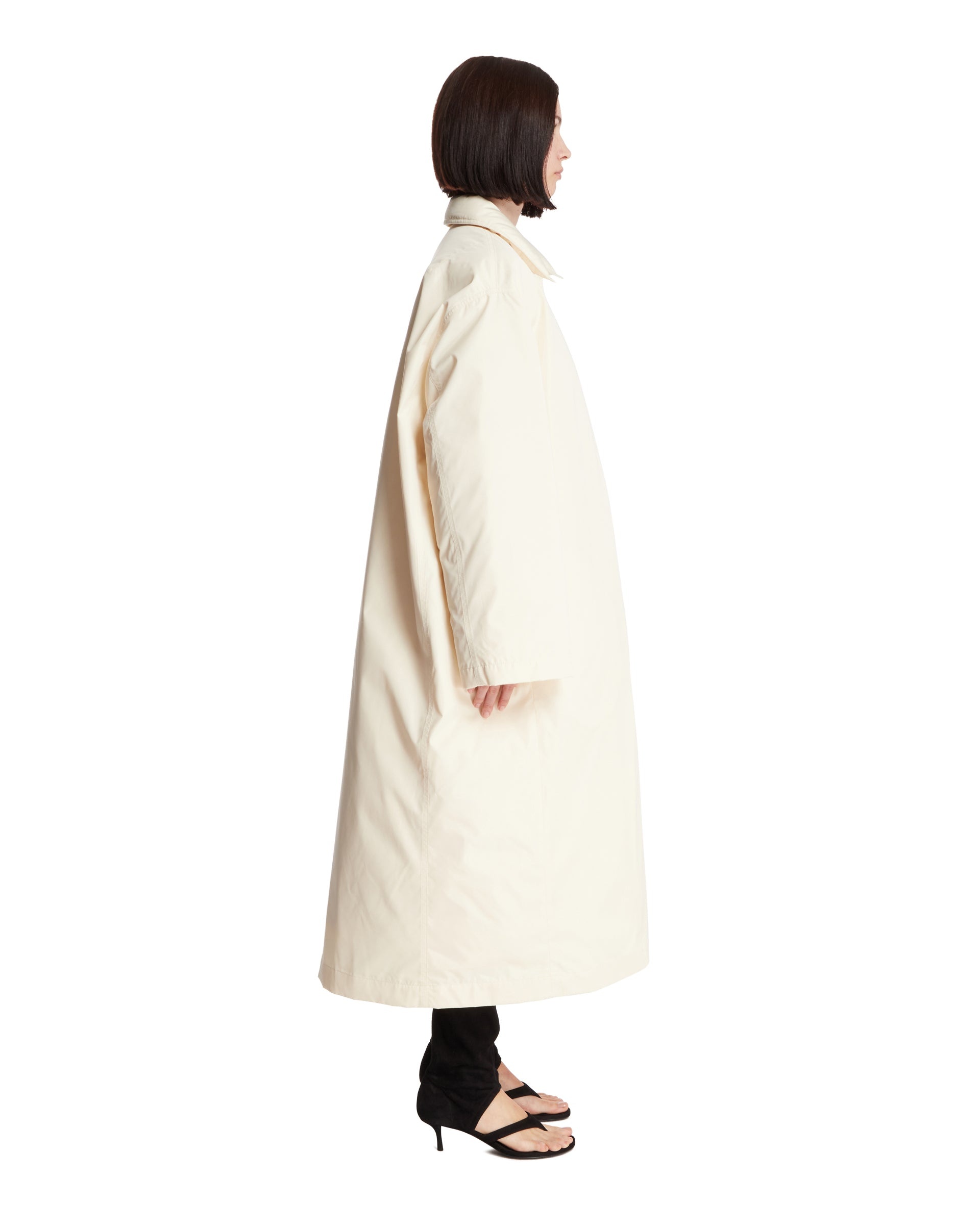 White Oversized Long Coat - 5