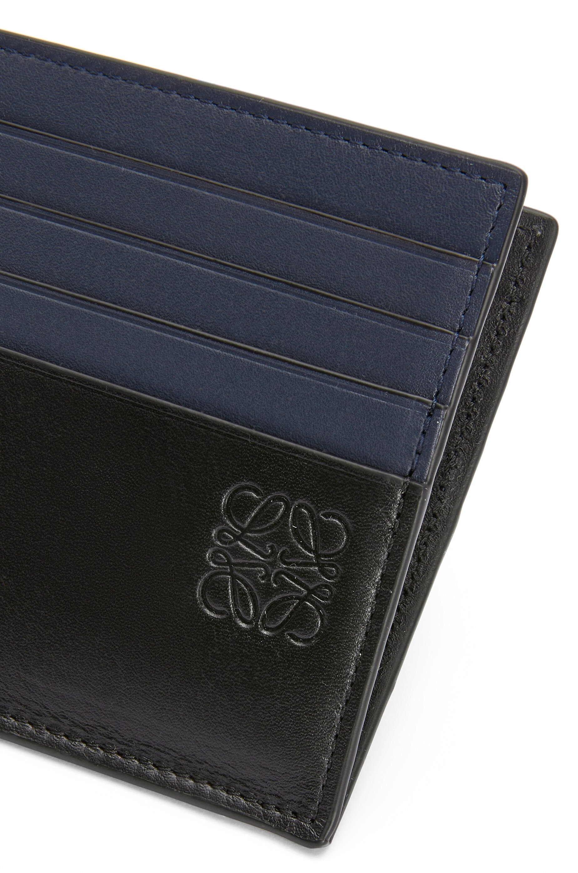 Open plain cardholder in shiny calfskin - 4