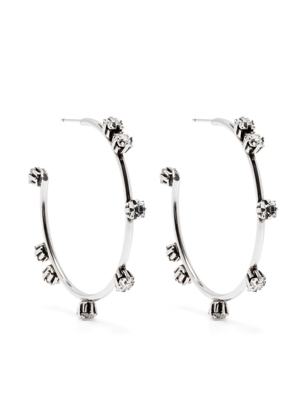 crystal-embellished hoop earrings - 1