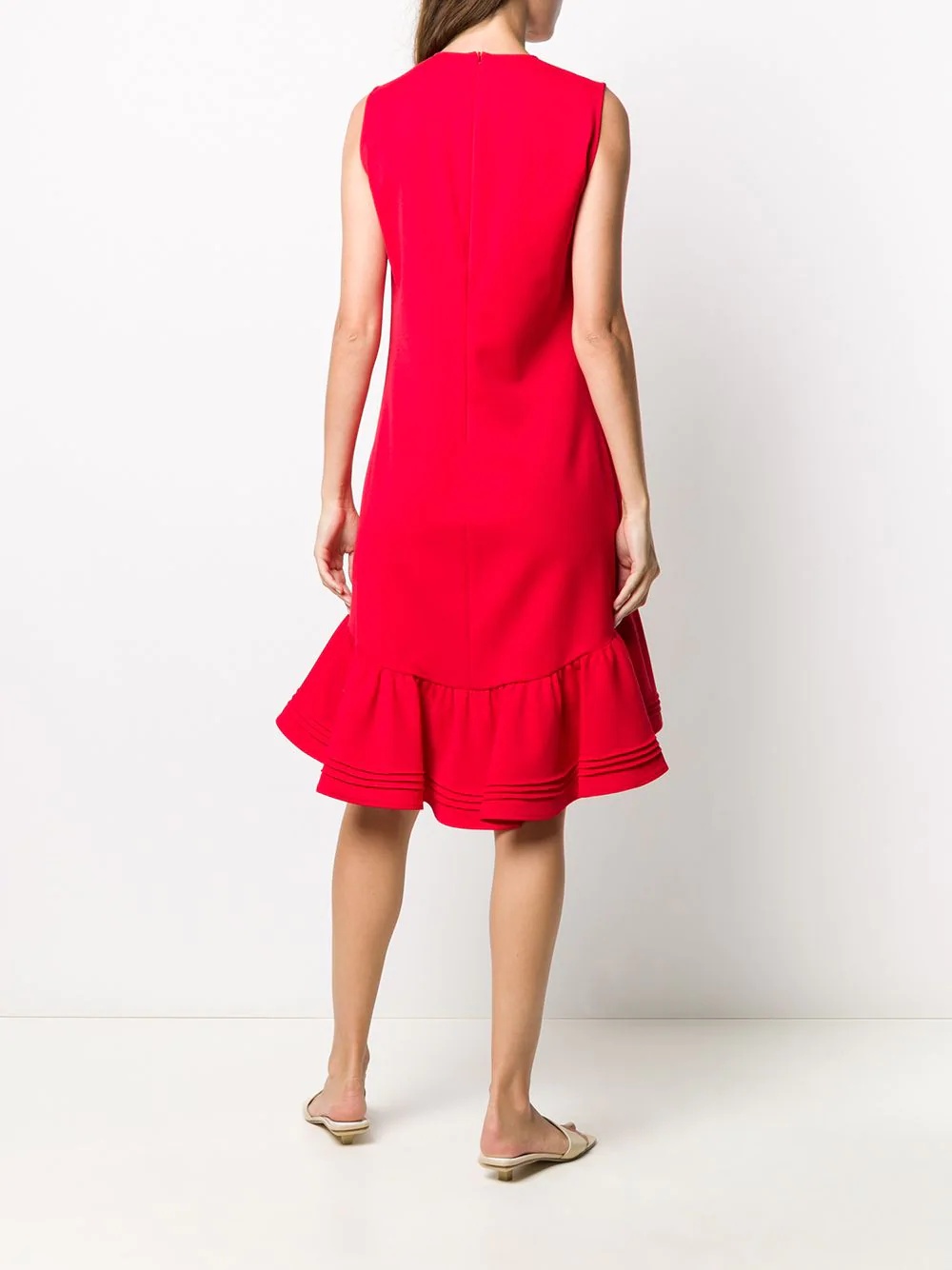 ruffled hem sleeveless dress - 4