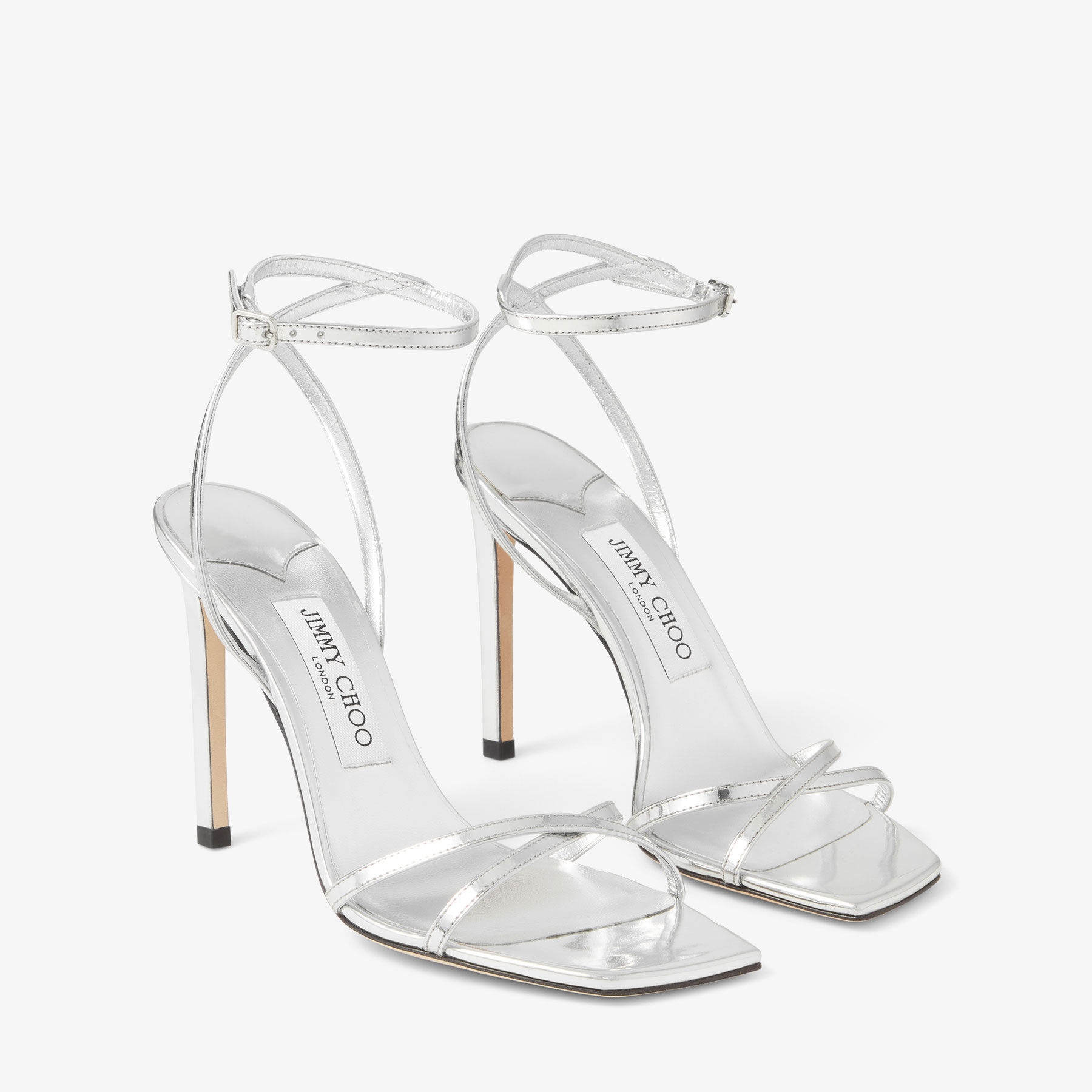 Metz 100
Silver Liquid Metal Leather Sandal - 2