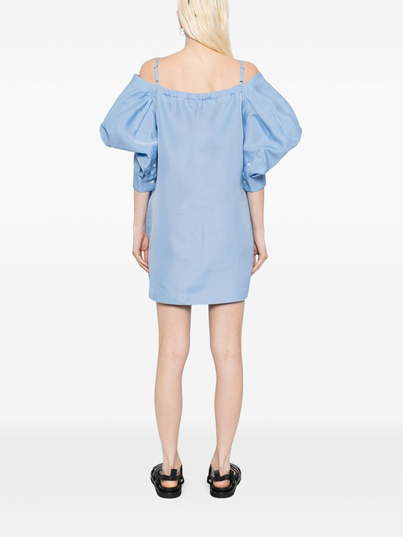 double-faced puff-sleeves dress 4