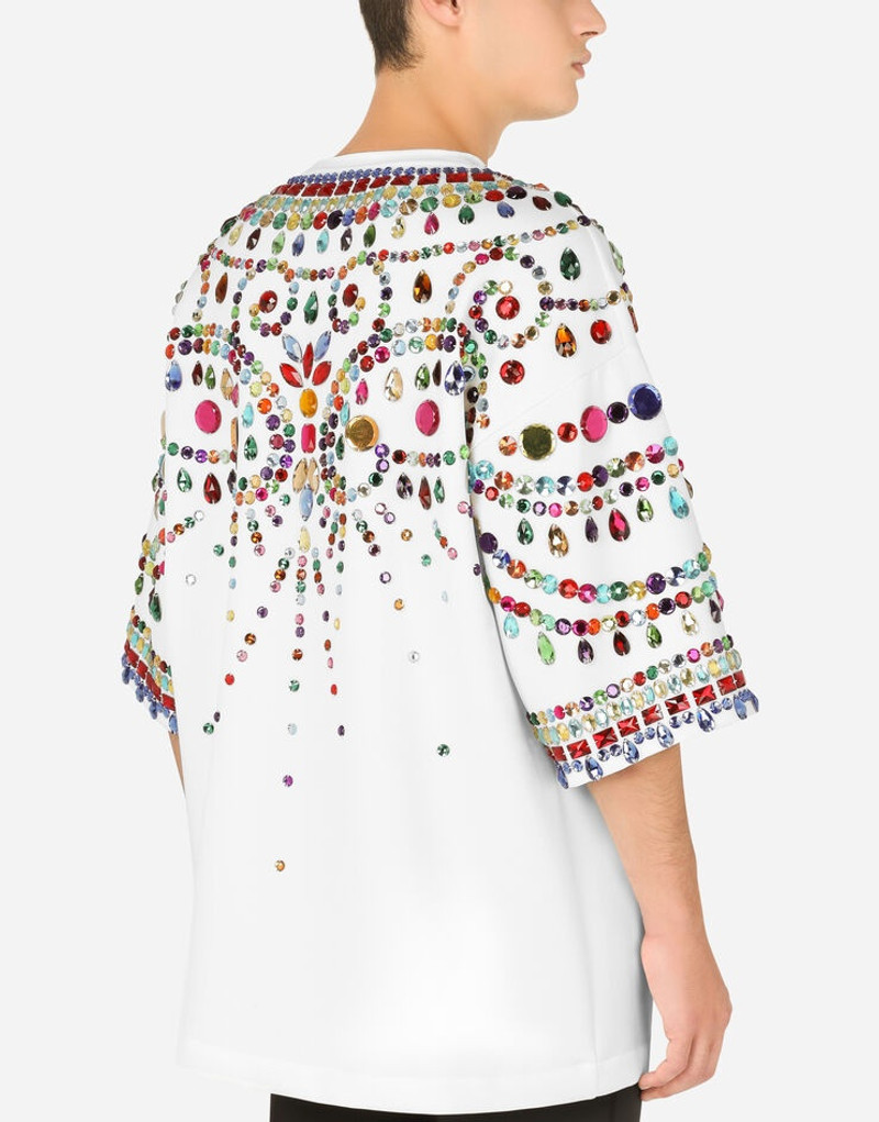 Technical fabric T-shirt with crystals 5