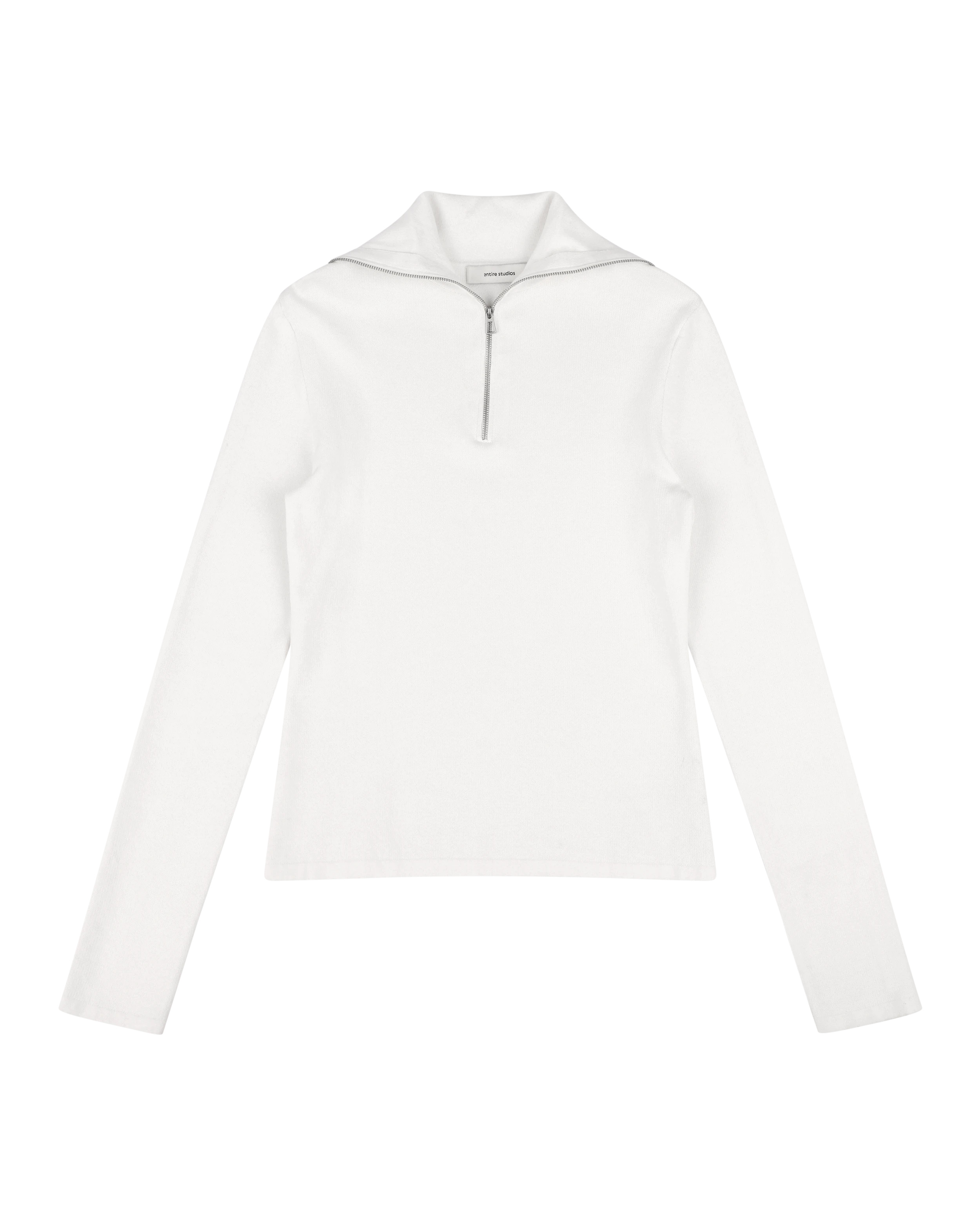 ZIP UP TURTLENECK SLIM IVORY - 4