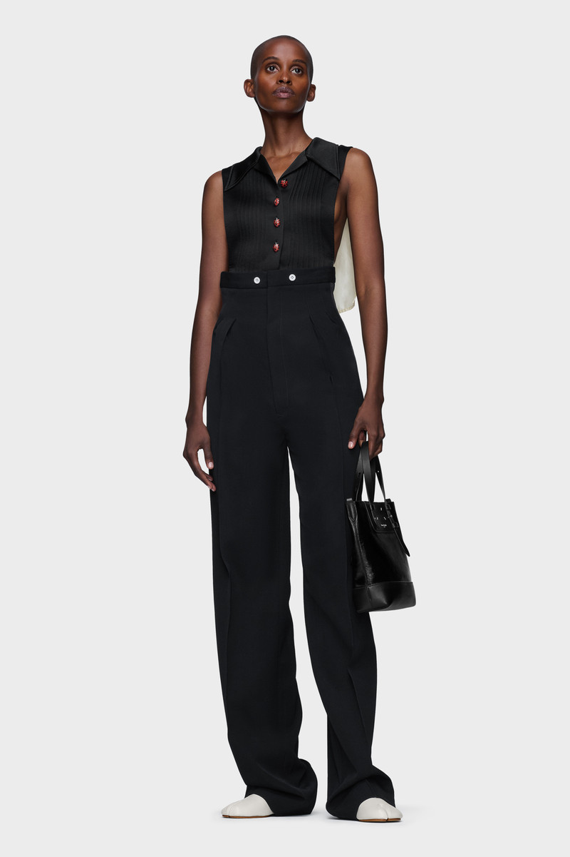 Silk-blend stole top 6