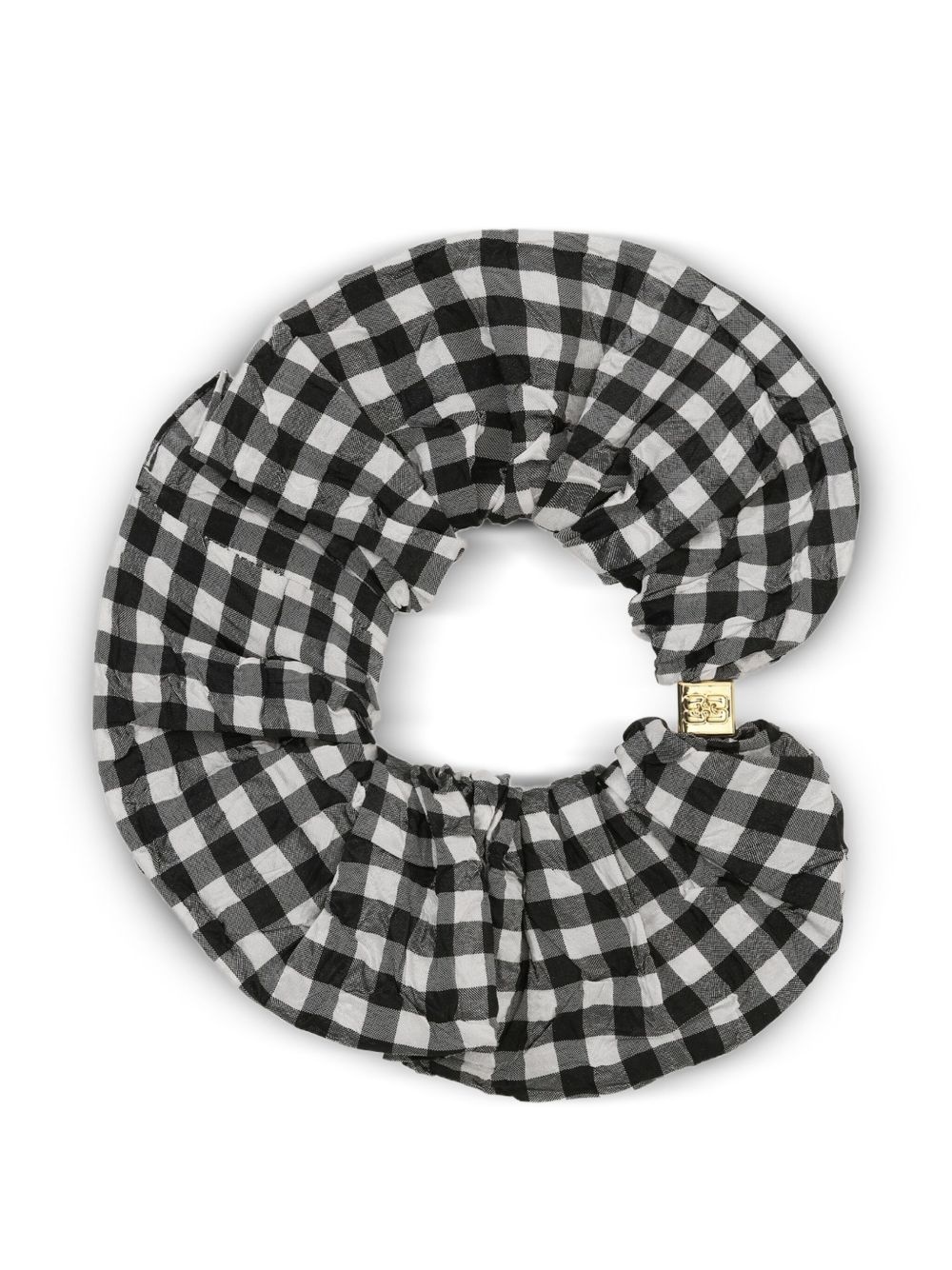 checked seersucker scrunchie - 1