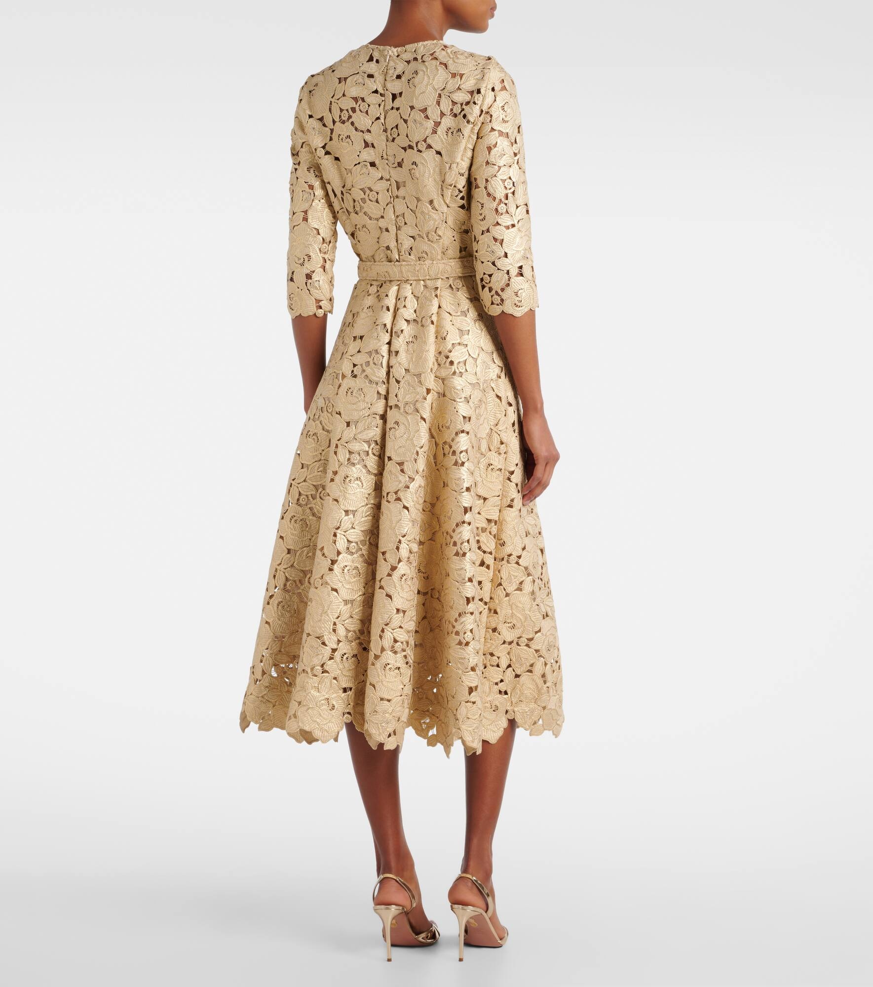 Guipure lace cocktail dress - 3