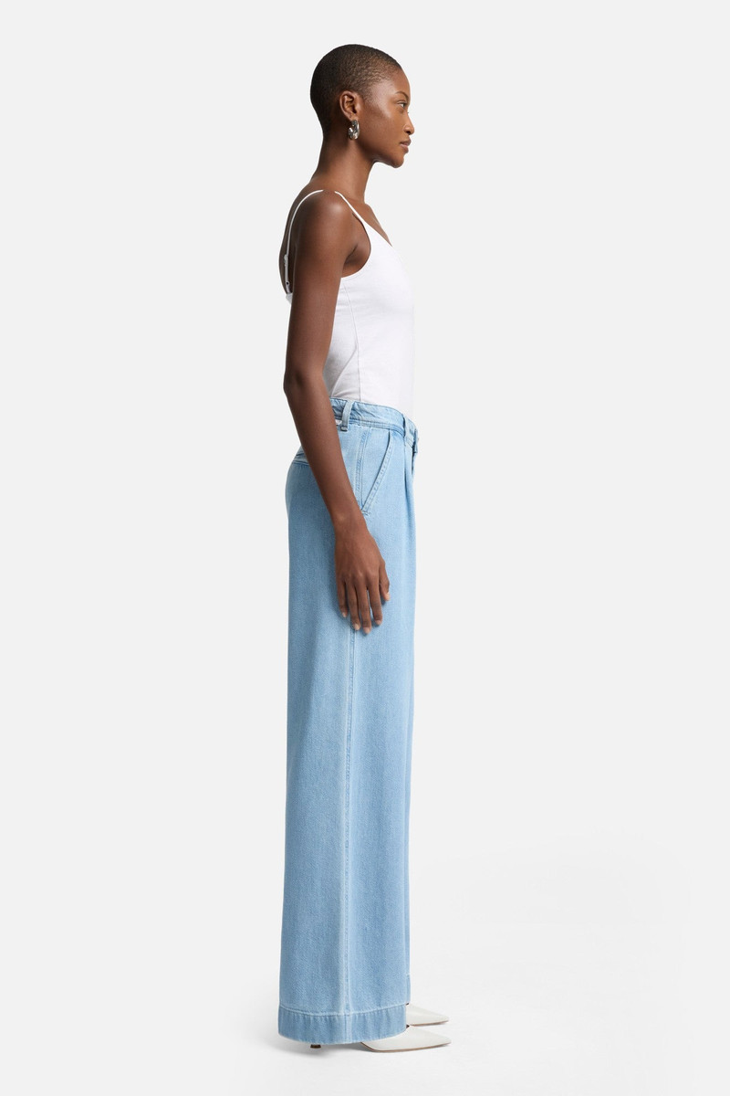 Weightless Pleated Denim Trouser in Hana 6
