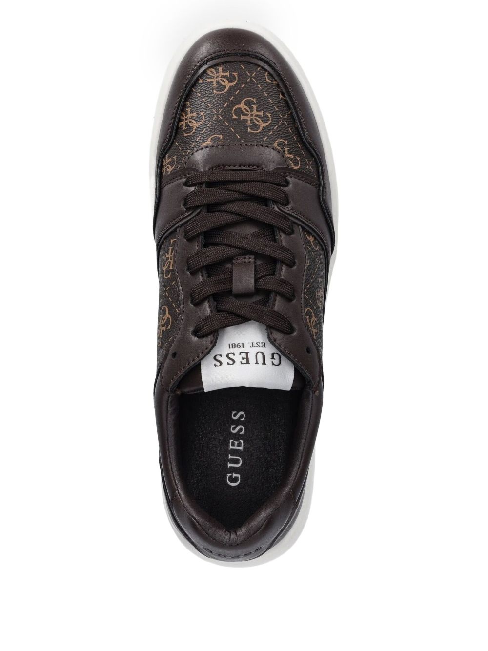 monogram-embellished lace-up sneakers - 4