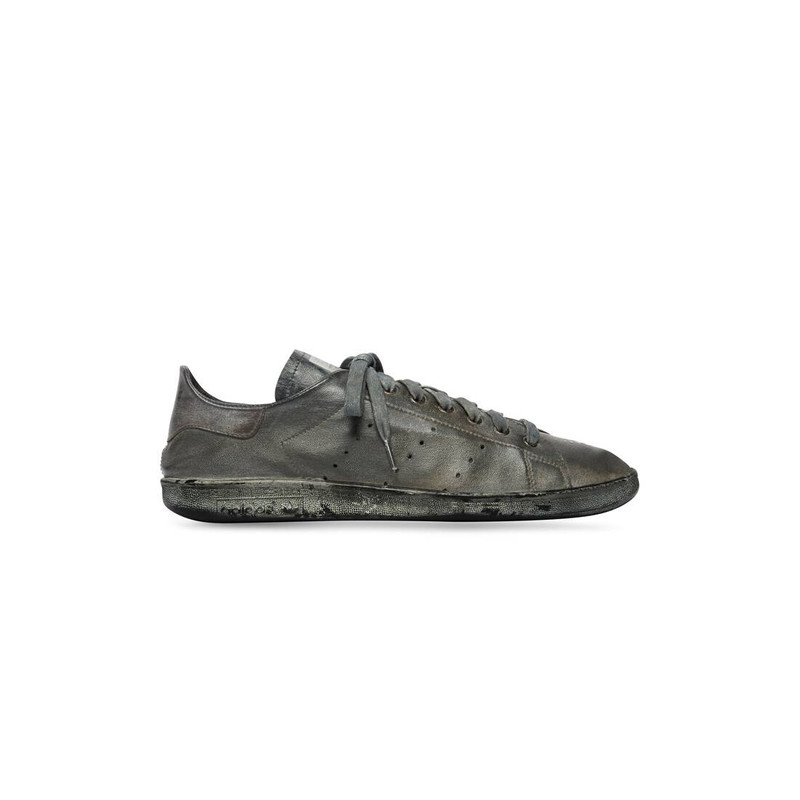 Women's Balenciaga / Adidas Stan Smith Worn-out Sneaker in Black - 1