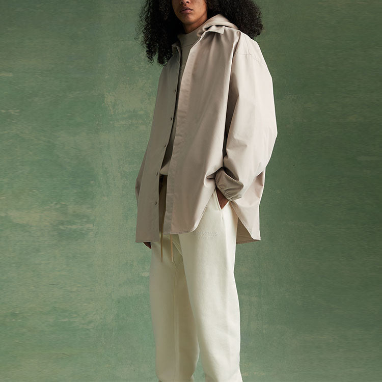 Fear of God Essentials FW23 Button Down Shirt 'Silver Cloud' 186BT234022F - 4