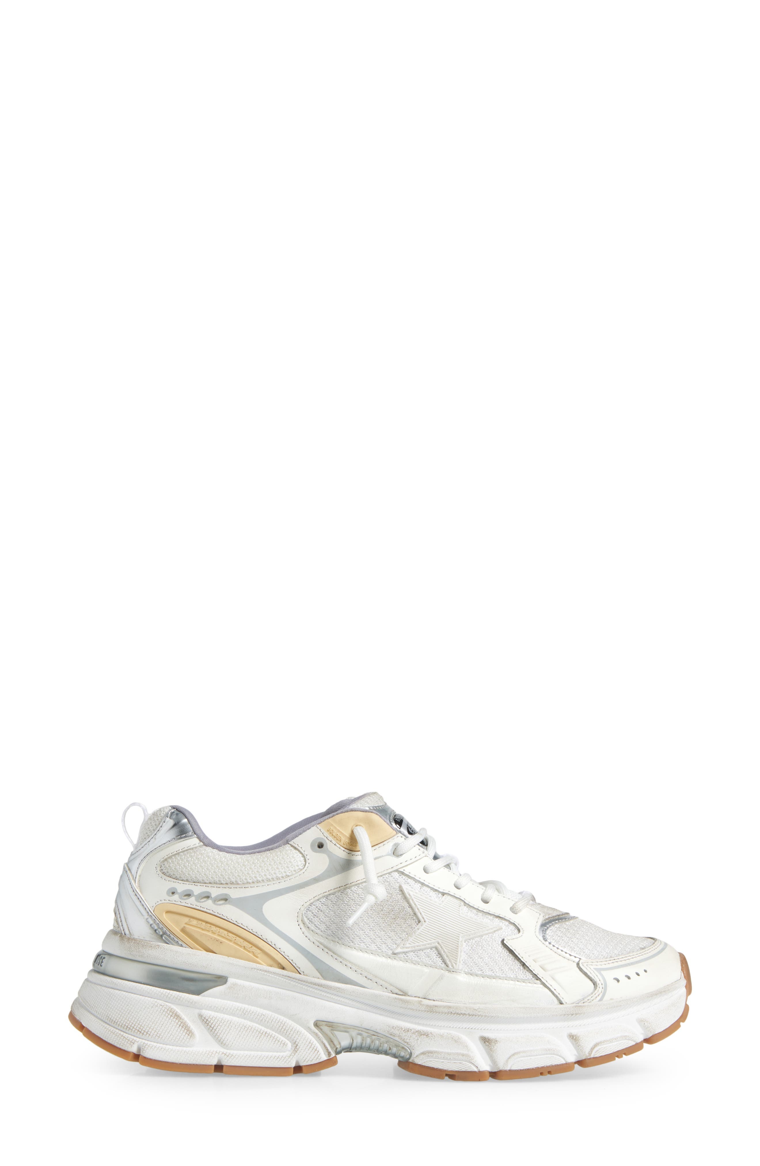 Golden Goose Lightstar Sneaker in White/Gold at Nordstrom - 3