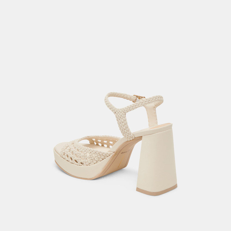 PEYTEN HEELS CREME WOVEN STELLA 8