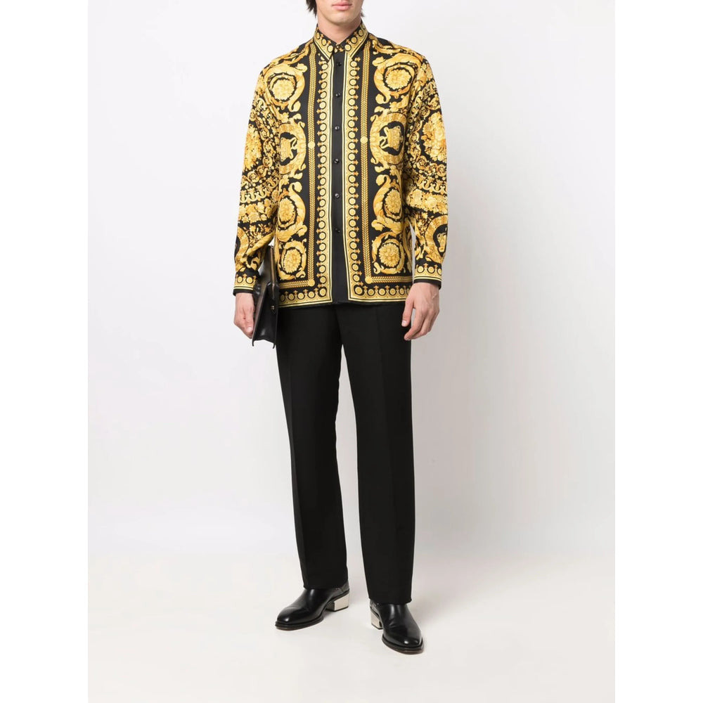 Versace Black Shirts Men - 5