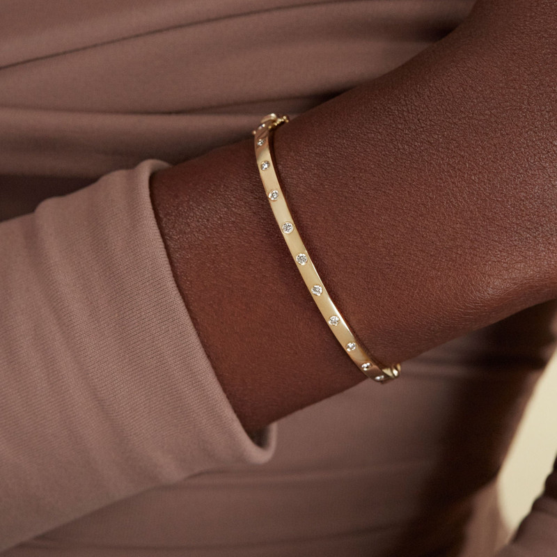 STONE AND STRAND Dainty Together Forever Diamond Bangle outlook