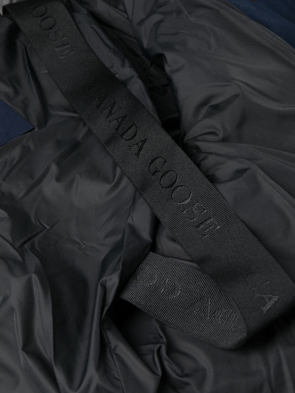 logo-patch padded down coat - 7