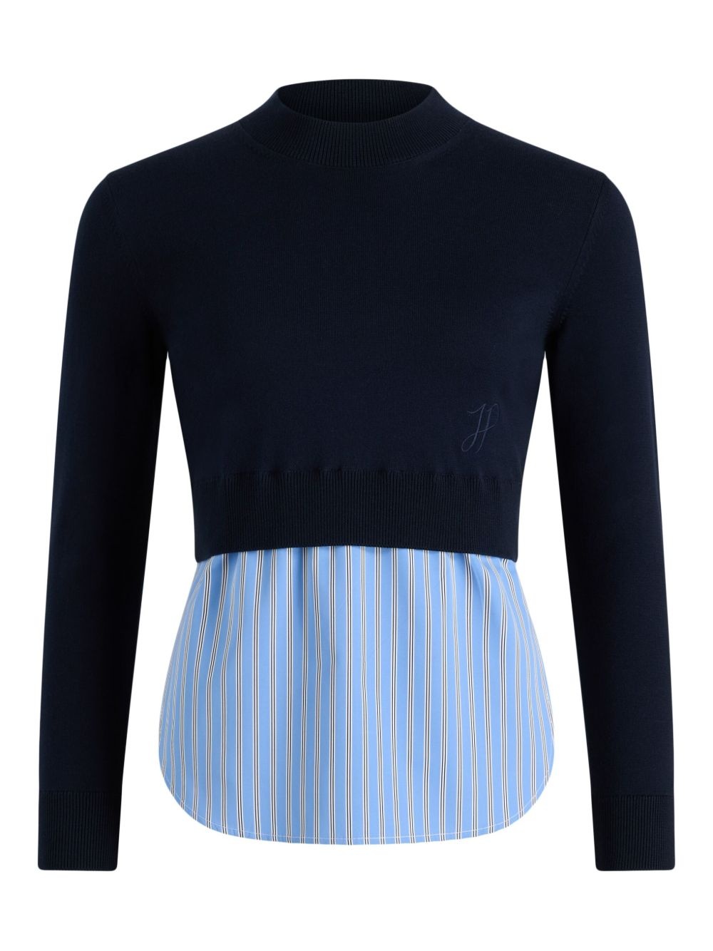 Trompe L'Oeil cotton sweater - 2