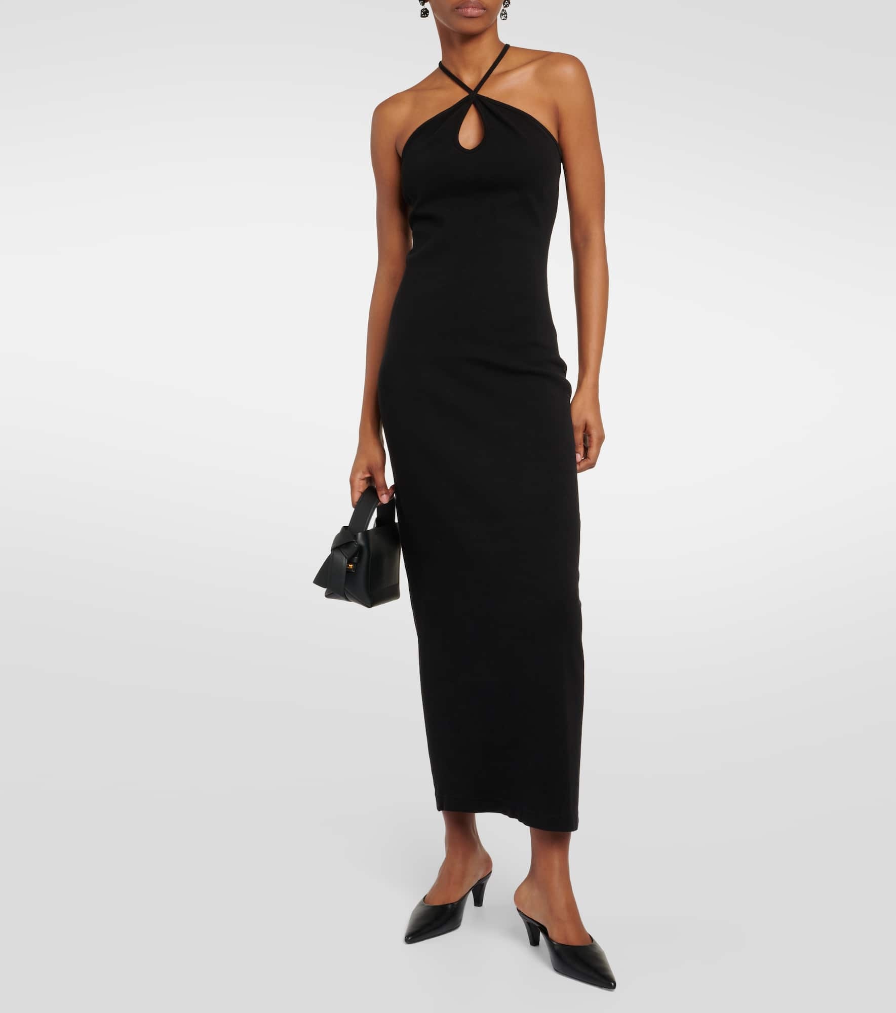 Ribbed-knit cotton-blend midi dress - 2