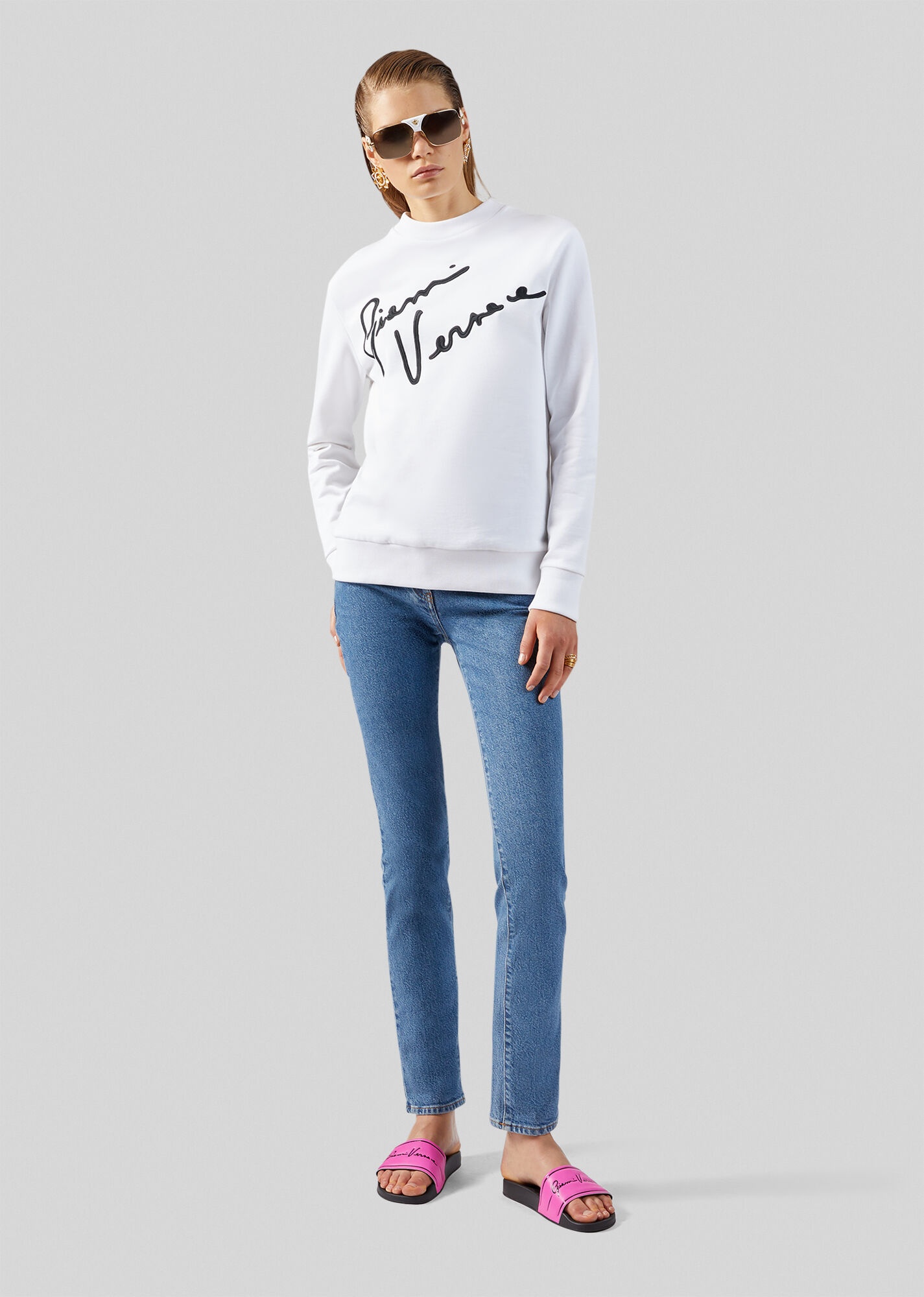 Embroidered GV Signature Sweatshirt - 4