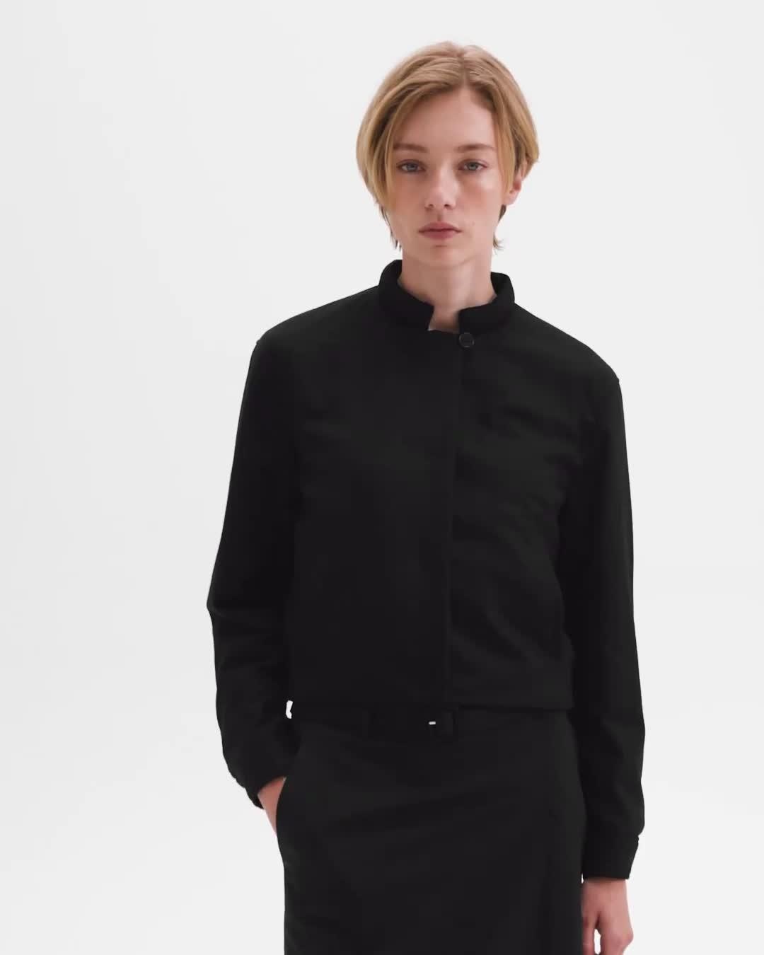Cropped Jacket in Stretch Flannel - 7