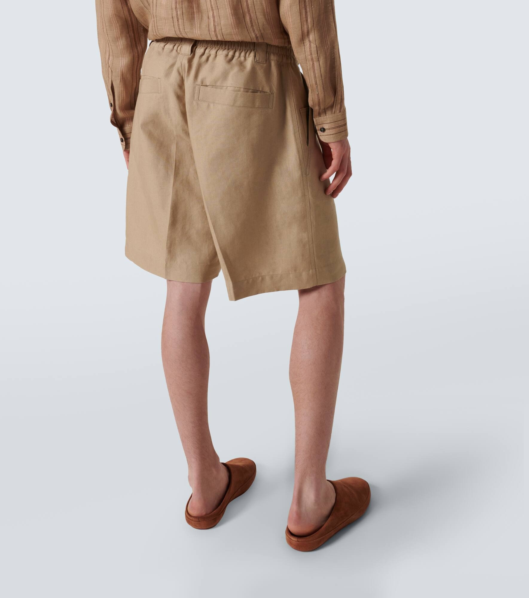 Reinga linen Bermuda shorts - 4
