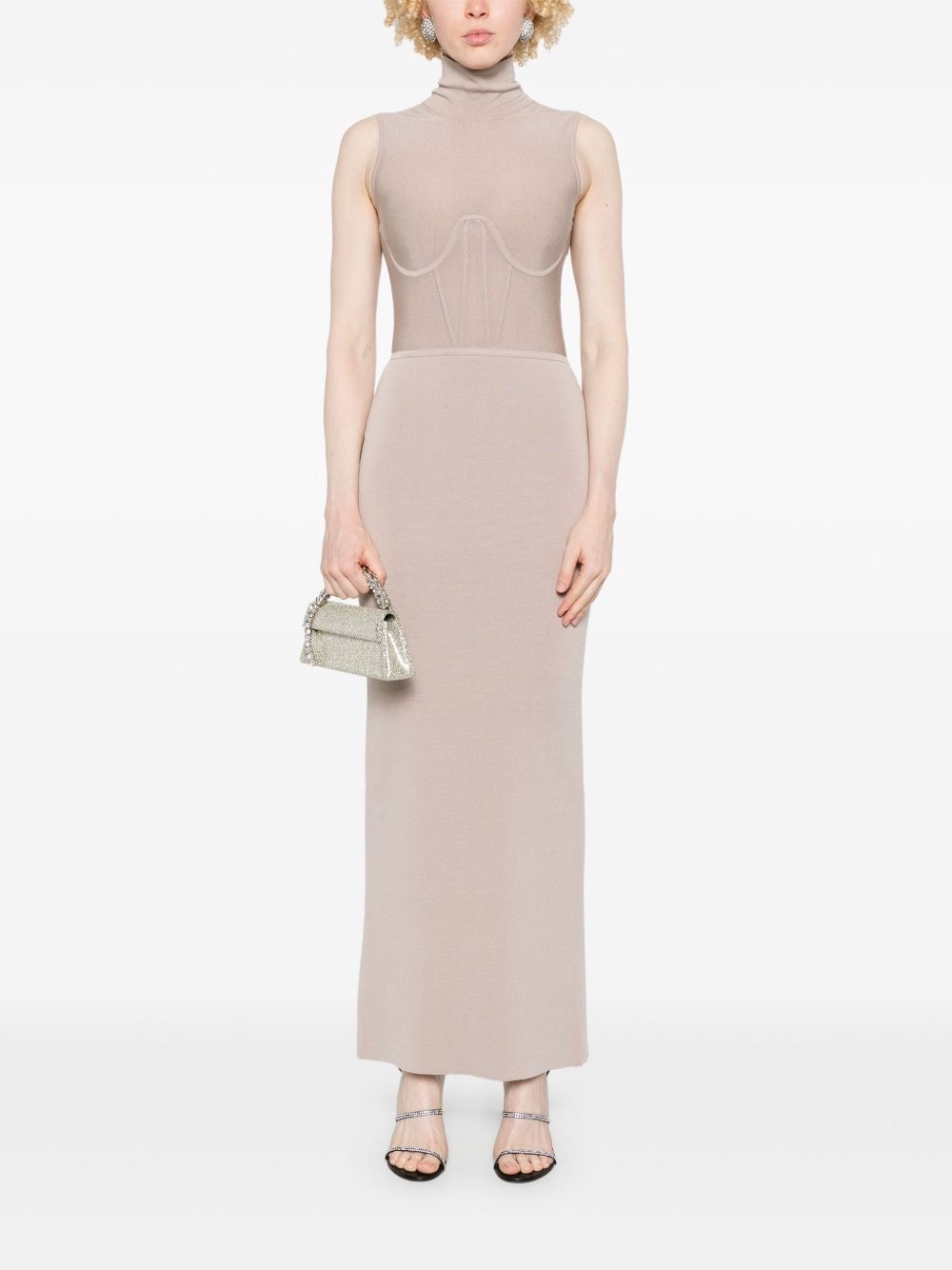 corset knitted maxi dress - 2
