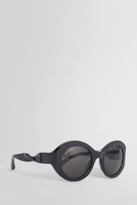 Balenciaga black twist round sunglasses - 3