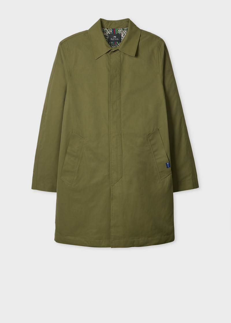Khaki Cotton-Blend Lightweight Mac 1