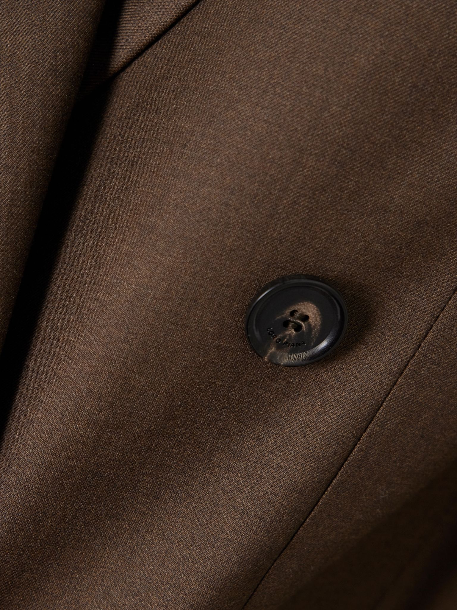 Oversized double-breasted virgin wool blazer Brown - 4