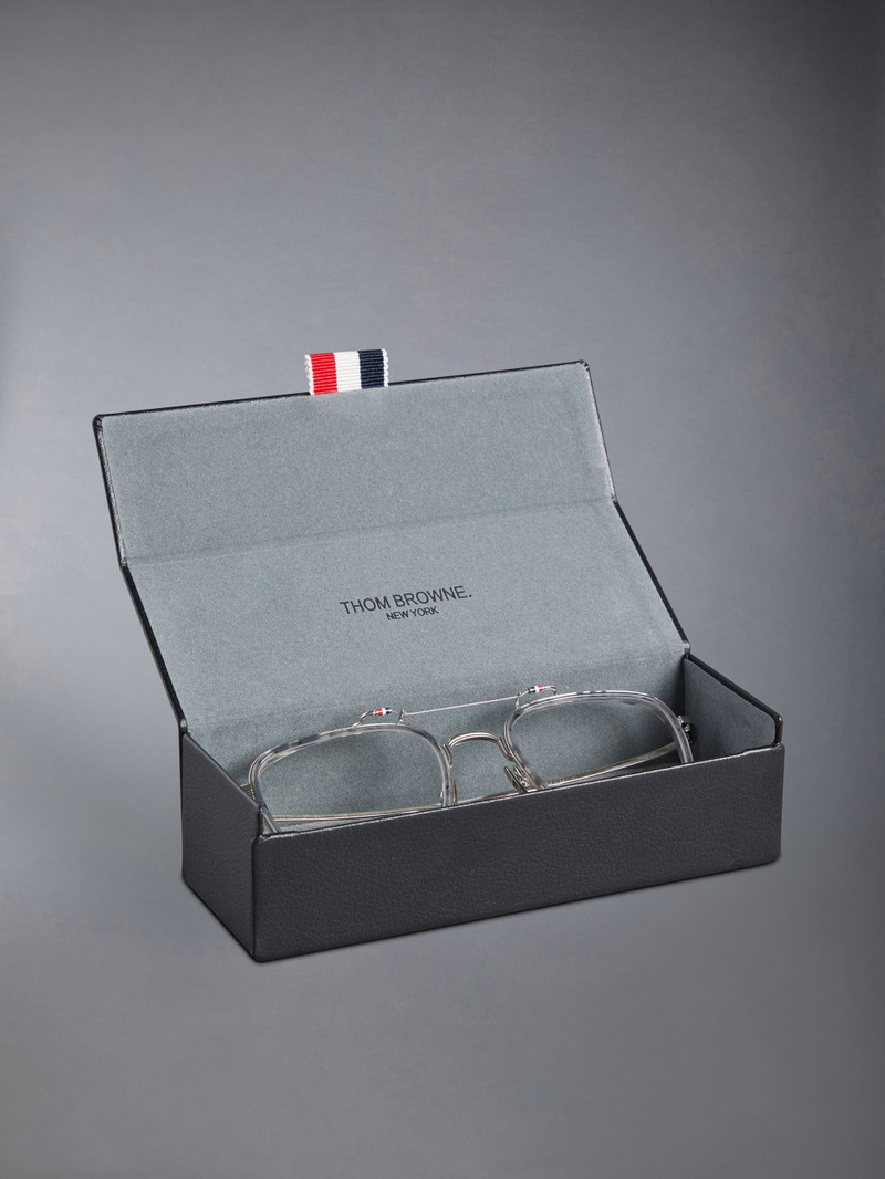 Acetate And Titanium Rectangular Aviator Eyeglasses 6