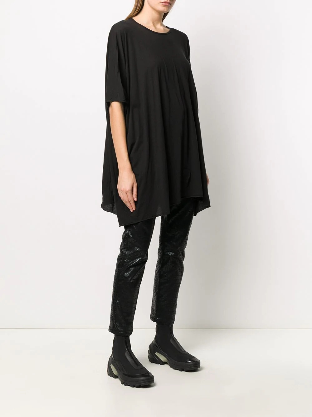 oversized handkerchief hem T-shirt - 3