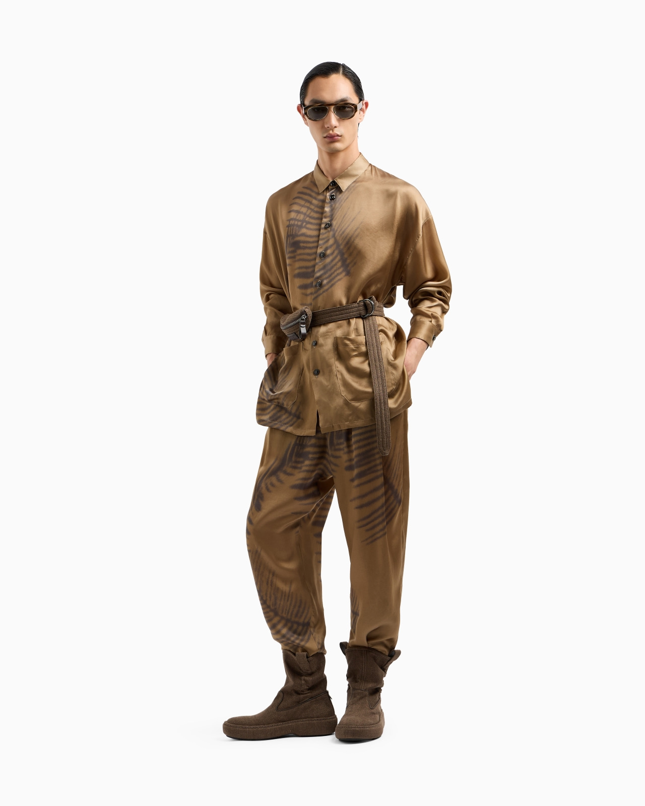 DRAWSTRING TROUSERS IN PRINTED CUPRO - 2