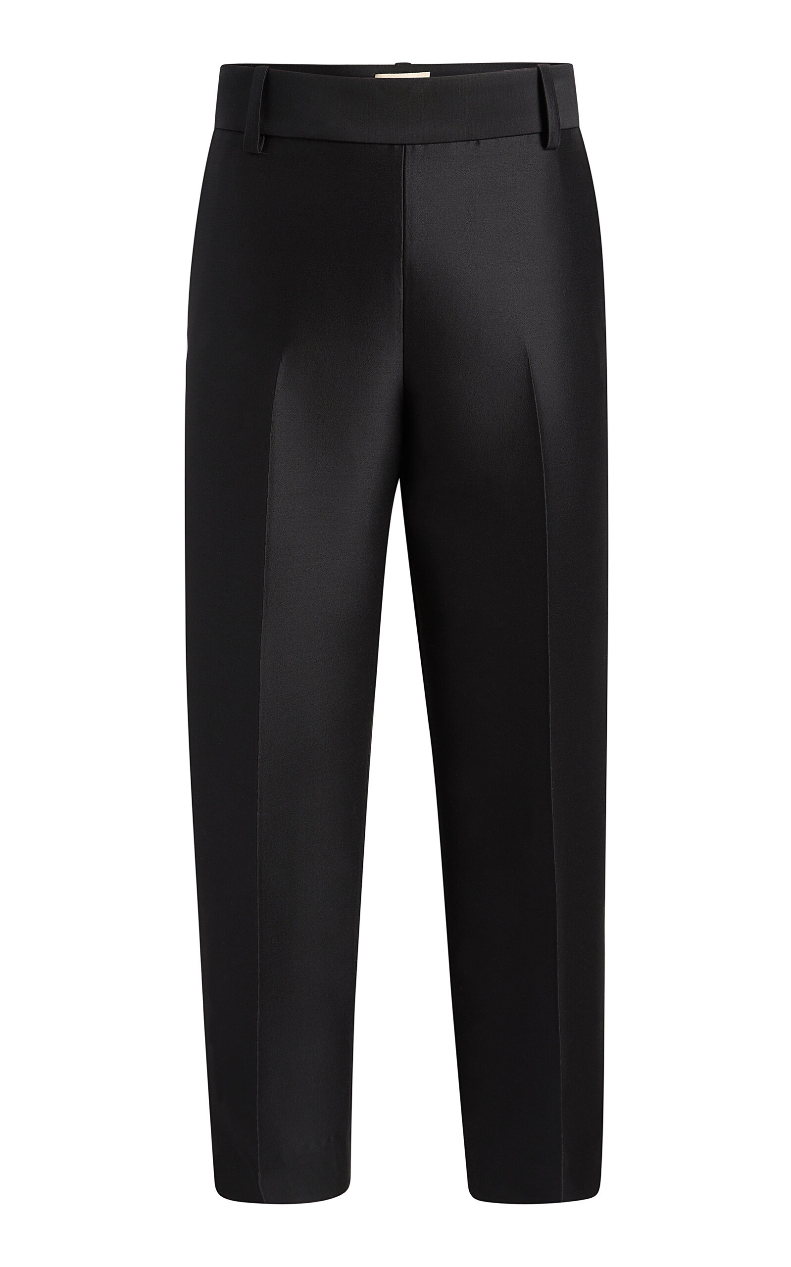 Cam Wool-Silk Straight-Leg Pants black - 1
