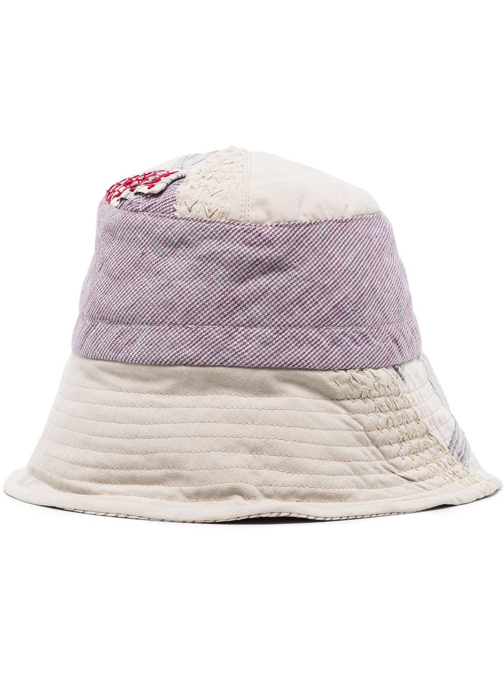 patchwork-design bucket hat - 1