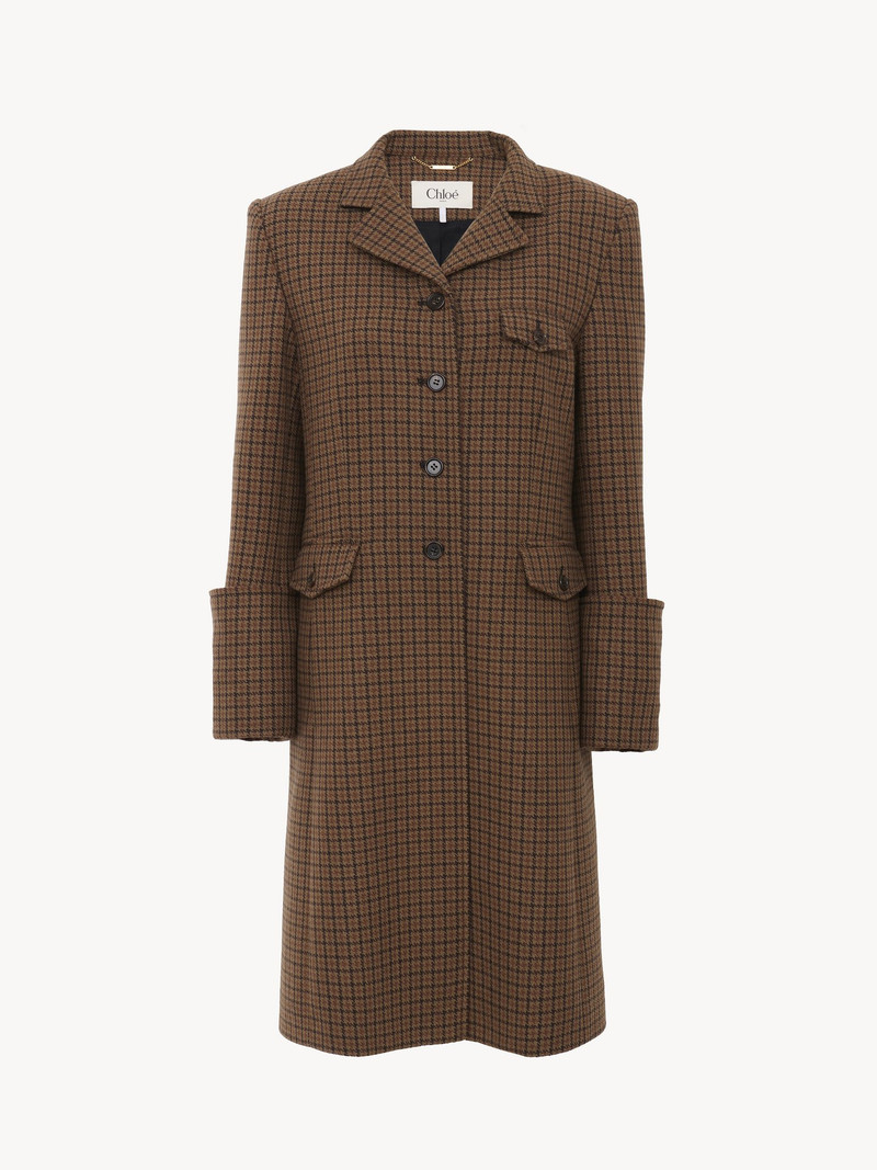 Chloé RIDING COAT IN HOUNDSTOOTH WOOL outlook