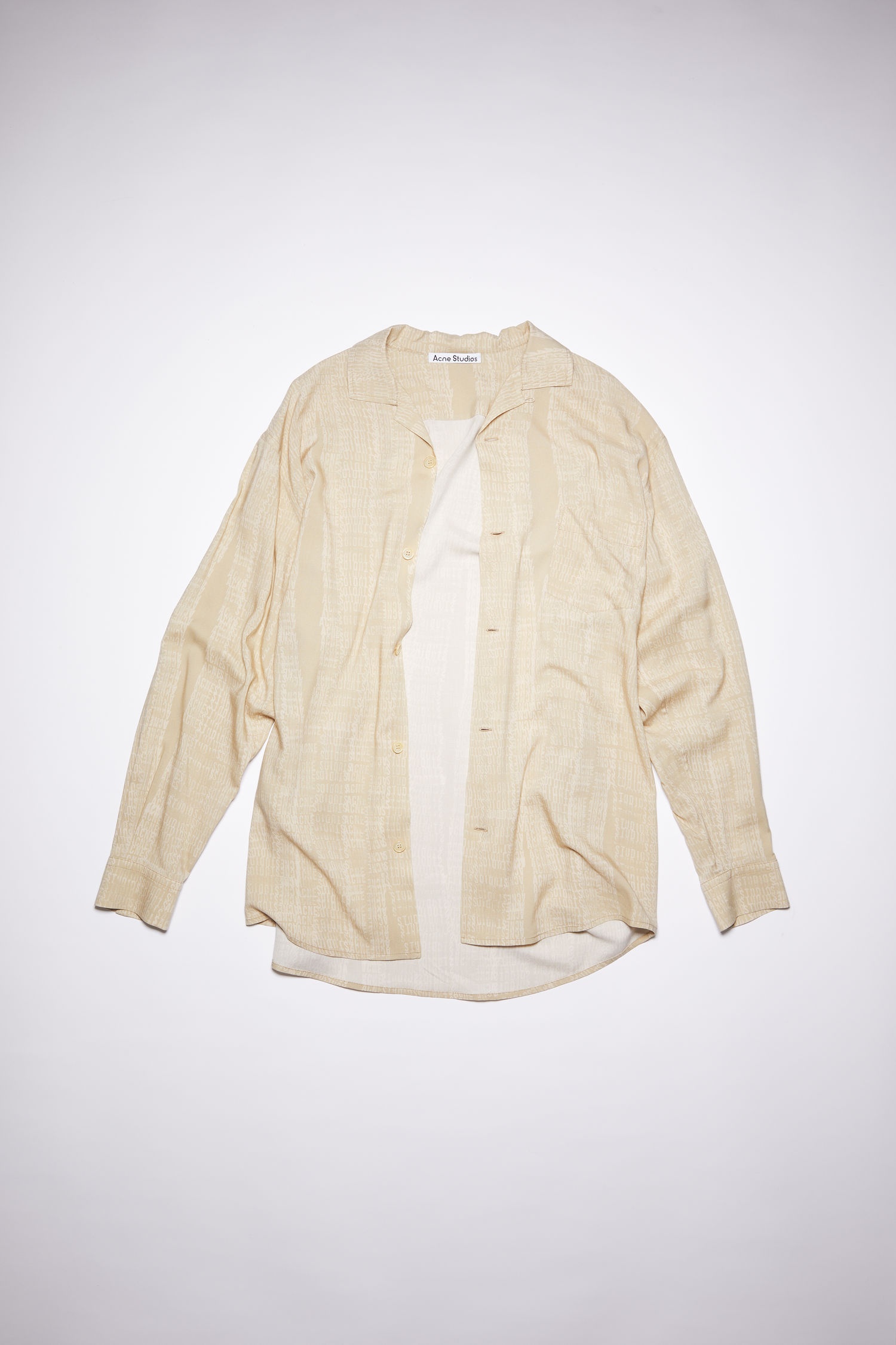 Logo print shirt - Champagne beige - 1