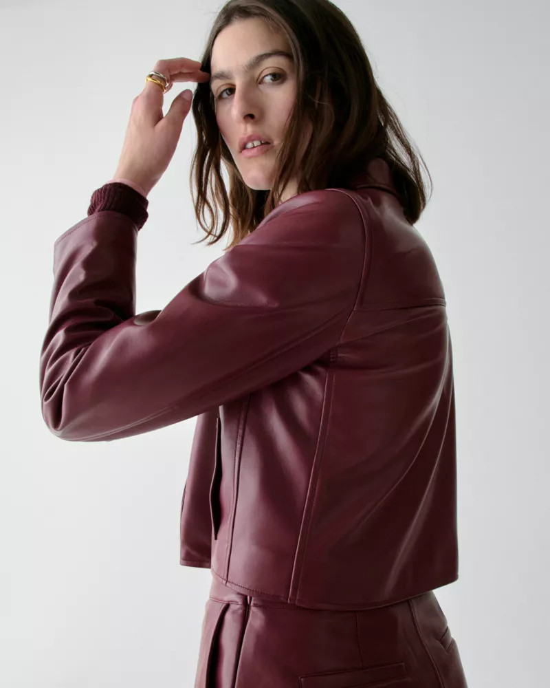 Faux Nappa Leather Jacket 4