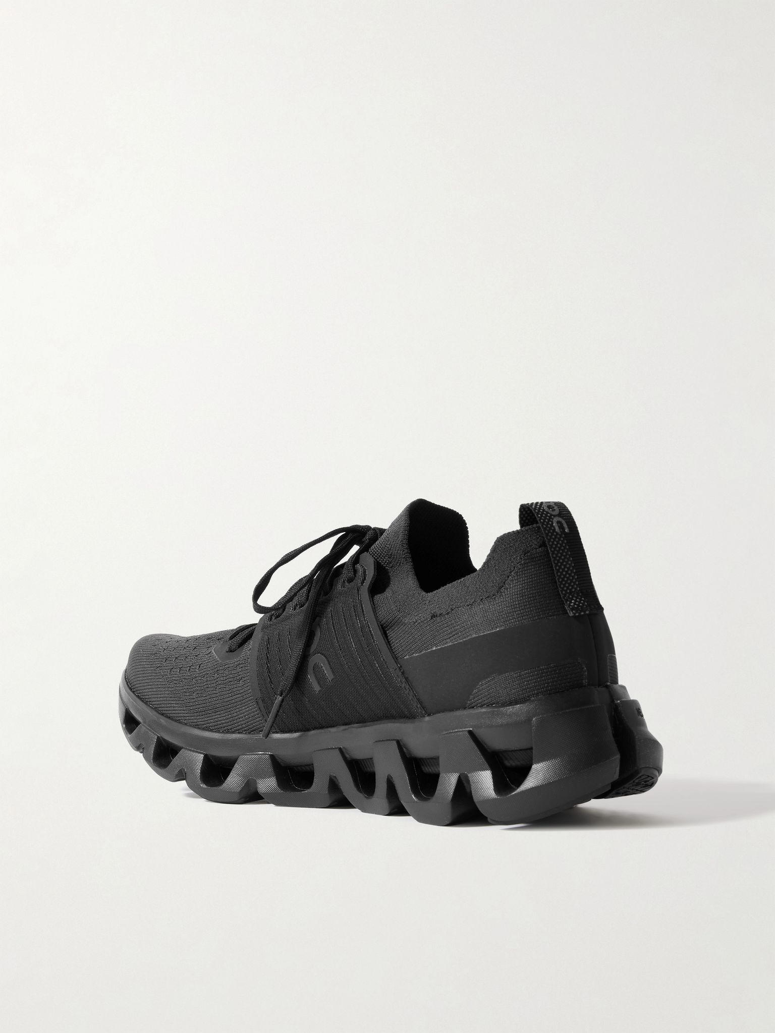 Cloudswift 4 Rubber-Trimmed Stretch-Knit Running Sneakers Black - 4